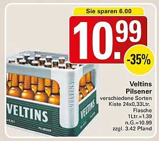 Veltins Pilsener Kiste 24 x 0,33 L