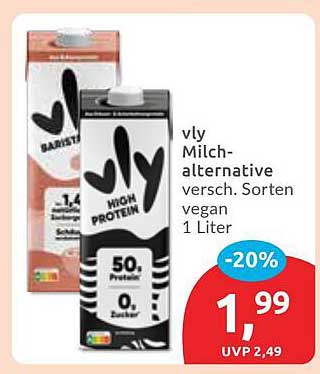 vly Milch-alternative versch. Sorten vegan 1 Liter