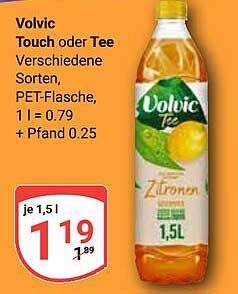 Volvic Touch oder Tee Verschiedene Sorten, 1,5L PET-Flasche