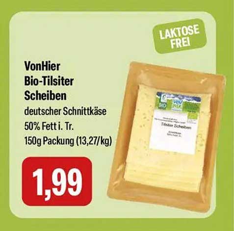 VonHier Bio-Tilsiter Scheiben - deutscher Schnittkäse