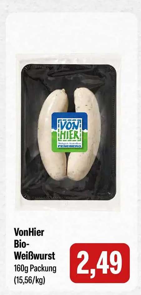 VonHier Bio-Weißwurst 160g
