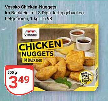Vossko Chicken-Nuggets im Backteig mit 3 Dips