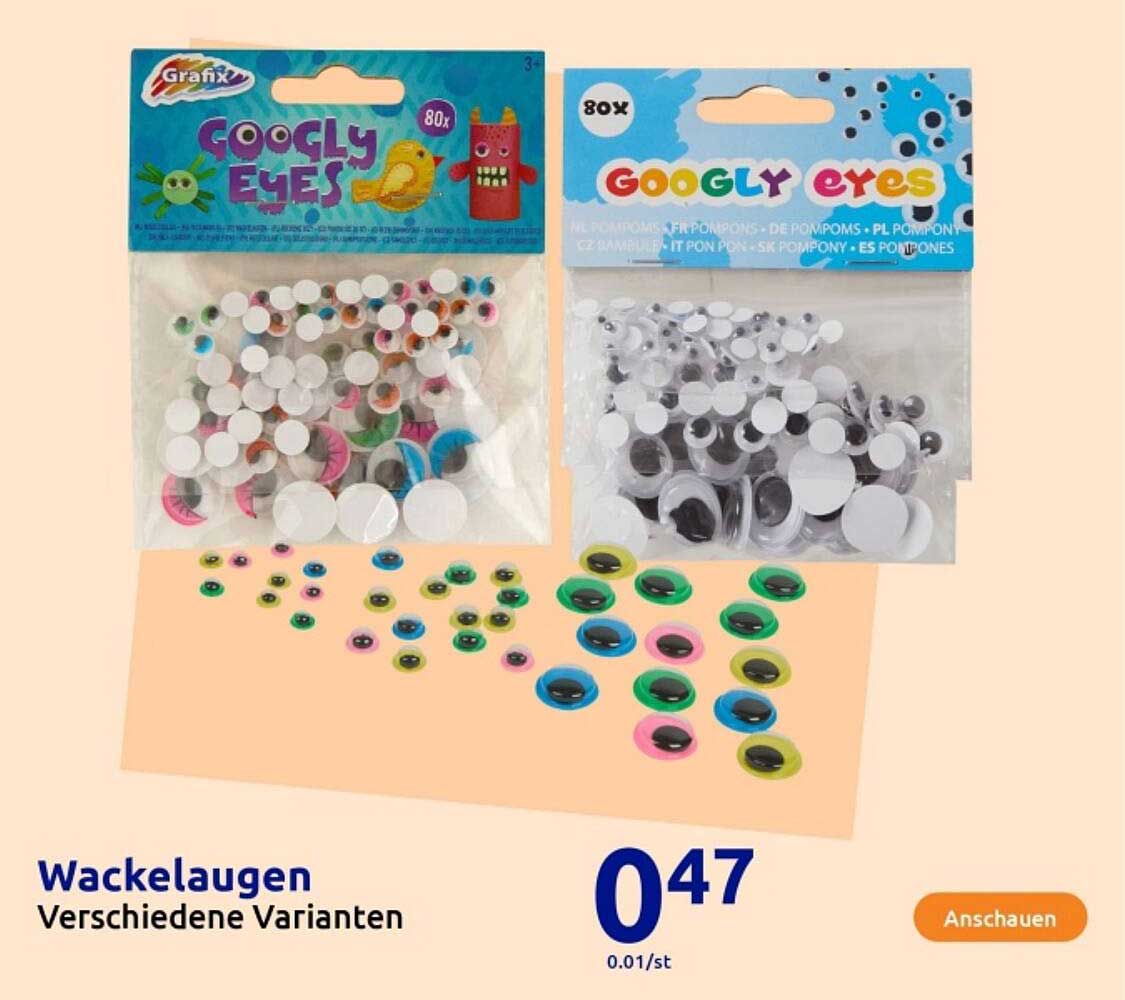 Wackelaugen - Verschiedene Varianten