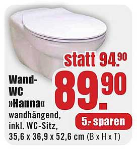 Wand-WC »Hanna« – jetzt zum Sparpreis!