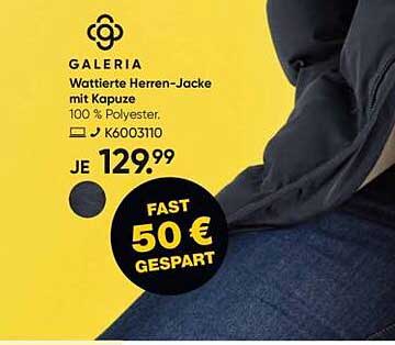 Wattierte Herren-Jacke mit Kapuze