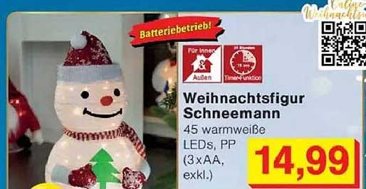 Weihnachtsfigur Schneemann