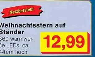 Weihnachtsstern auf Ständer