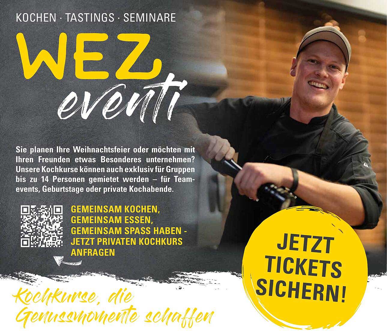 WEZ event: Kochkurse für Gruppen