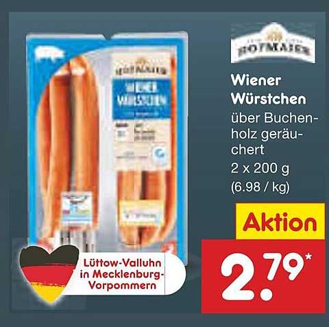 Wiener Würstchen über Buchenholz geräuchert 2 x 200 g