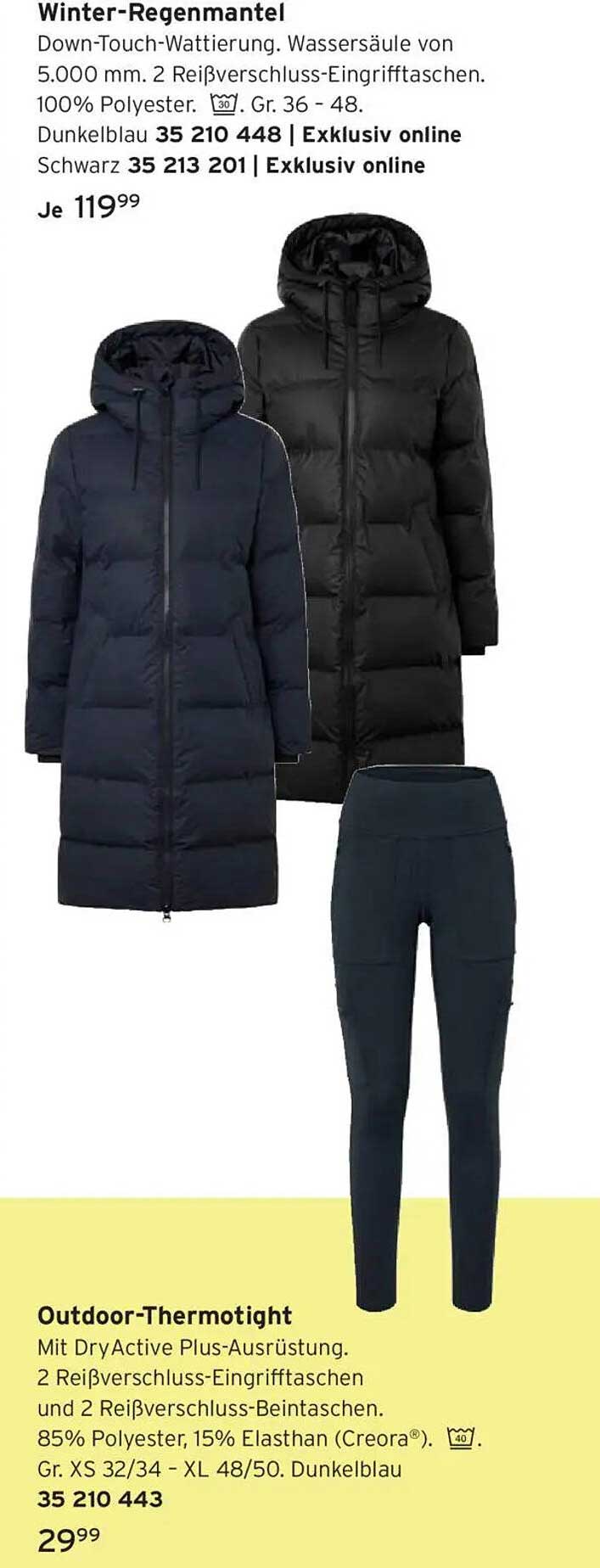 Winter-Regenmantel & Outdoor-Thermotight