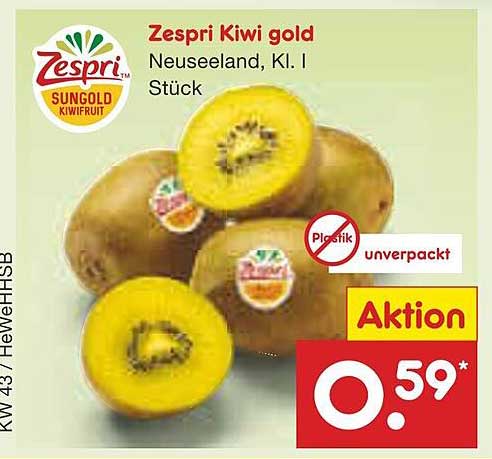 Zespri Kiwi gold - Neuseeland, Kl. I, Stück