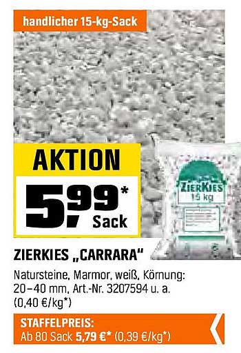 Zierkies "Carrara" - 15-kg-Sack