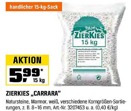 Zierkies 'Carrara' 15 kg Sack