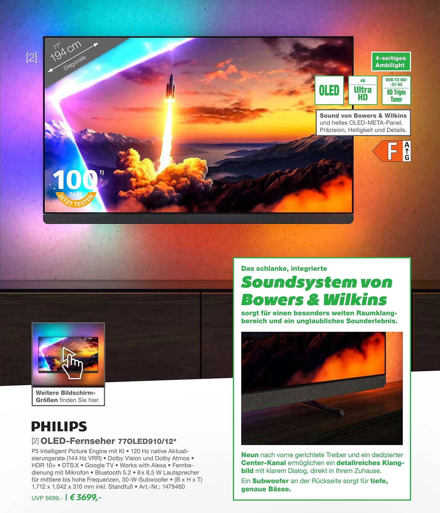 [2] OLED-Fernseher 77OLED910/12*