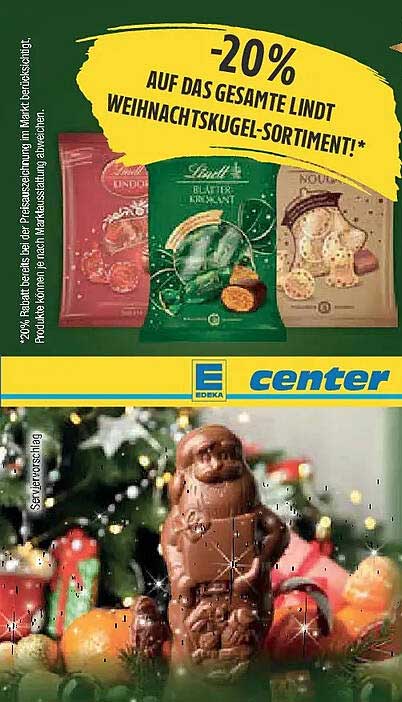 -20% AUF DAS GESAMTE LINDT WEIHNACHTSKUGEL-SORTIMENT!