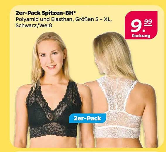 2er-Pack Spitzen-BH*