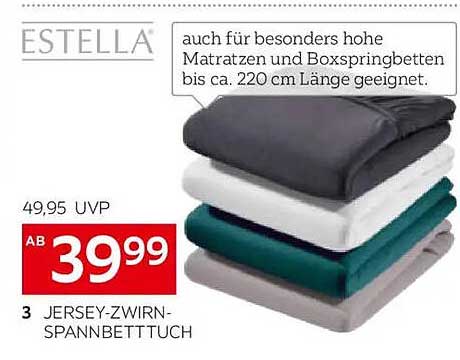 3 Jersey-Zwirn-Spannbettuch ESTELLA