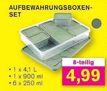 8-teiliges Aufbewahrungsboxen-Set