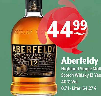 Aberfeldy Highland Single Malt Scotch Whisky 12 Jahre 40 % Vol.