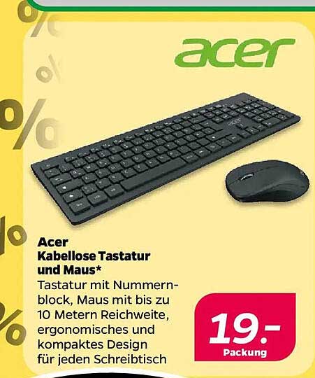 Acer Kabellose Tastatur und Maus