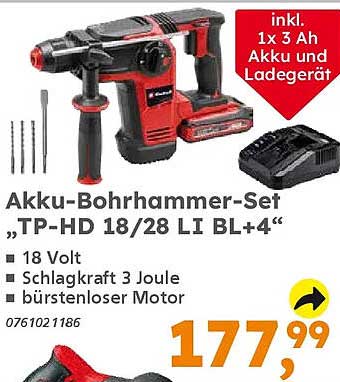 Akku-Bohrhammer-Set 'TP-HD 18/28 LI BL+4'
