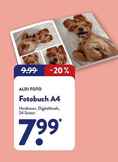 ALDI FOTO Fotobuch A4 - Hardcover, Digitaldruck, 24 Seiten