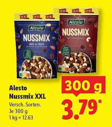 Alesto Nussmix XXL 300 g – Verschiedene Sorten