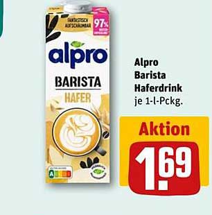 Alpro Barista Haferdrink je 1-l-Pckg.