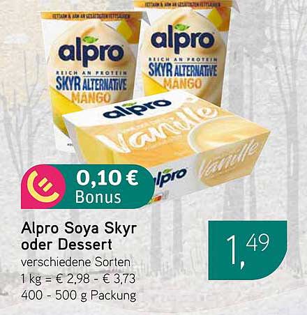 Alpro Soya Skyr oder Dessert - verschiedene Sorten