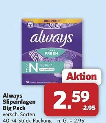 Always Slipeinlagen Big Pack