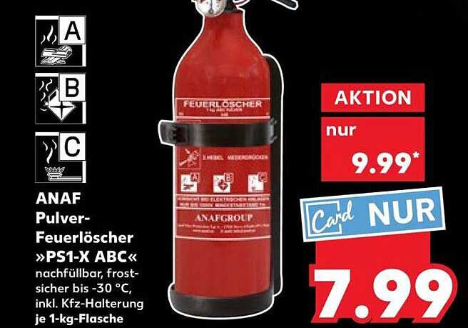 ANAF Pulver-Feuerlöscher »PS1-X ABC«