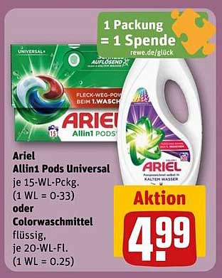 Ariel All-in-1 Pods Universal 15-WL-Packung