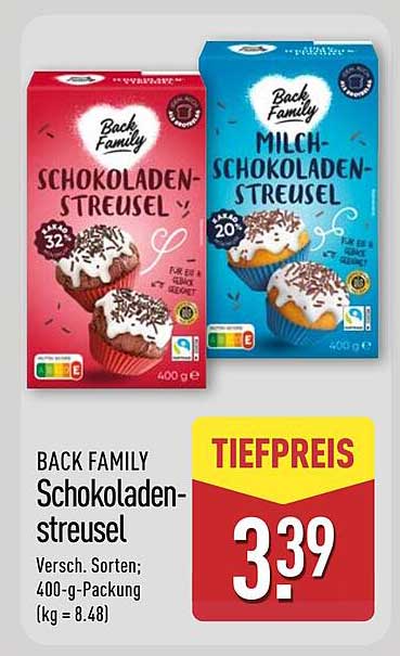 BACK FAMILY Schokoladenstreusel
