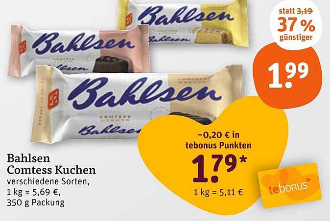Bahlsen Contess Kuchen - verschiedene Sorten