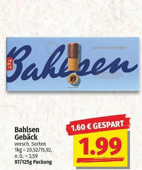 Bahlsen Gebäck - verschiedene Sorten