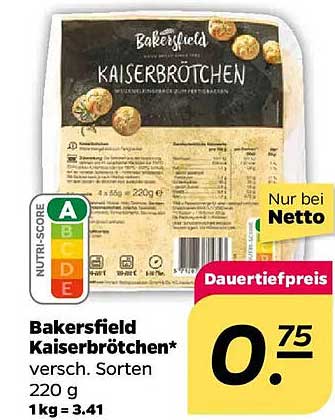 Bakersfield Kaiserbrötchen - verschiedene Sorten 220 g
