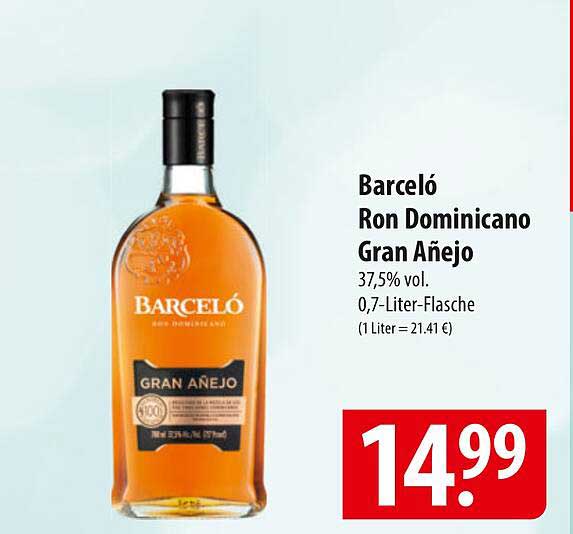 Barceló Ron Dominicano Gran Añejo 0,7-Liter-Flasche