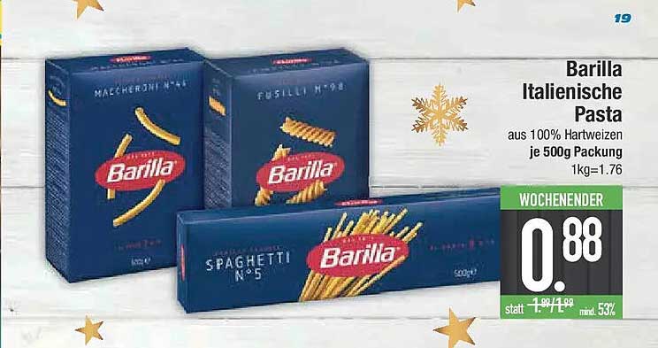 Barilla Italienische Pasta - 500g Packung