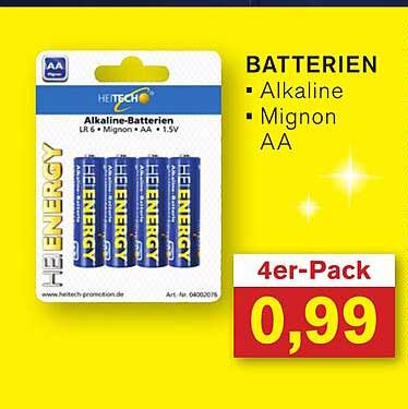 Batterien 4er-Pack Alkaline Mignon AA
