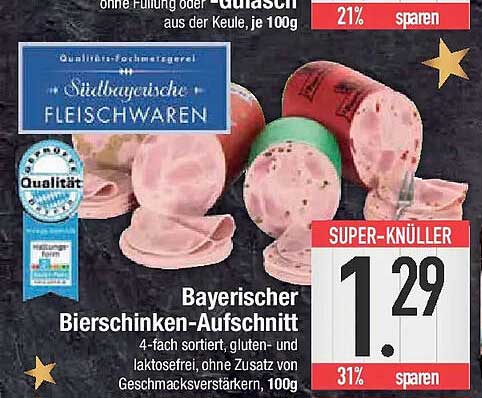 Bayerischer Bierschinken-Aufschnitt 100g