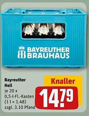 Bayreuther Hell - je 20 x 0,5-l-Fl.-Kasten