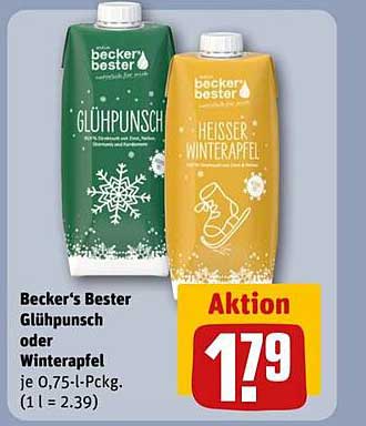 Becker's Bester Glühpunsch oder Winterapfel 0,75 l
