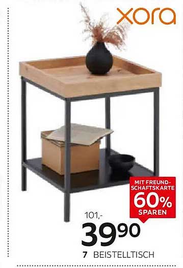 Beistelltisch von xora - 60% Rabatt mit Kundenkarte