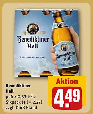 Benediktiner Hell 6 x 0,33 l