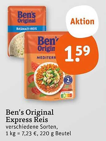Ben's Original Express Reis - Aktion