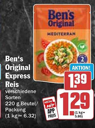 Ben's Original Express Reis Mediterran 220 g Beutel