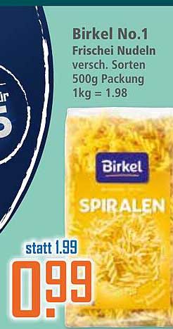 Birkel No.1 Frische Nudeln, verschiedene Sorten 500g Packung