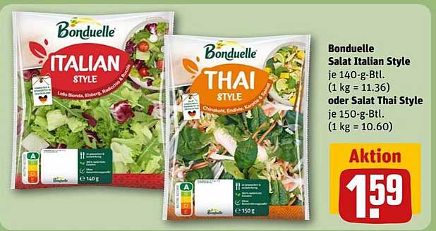 Bonduelle Salat Italian Style oder Salat Thai Style