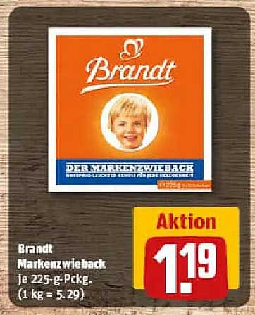 Brandt Markenwiebäck 225 g-Packung zum Sonderpreis