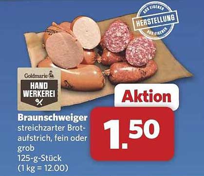 Braunschweiger streichzarter Brotaufstrich, fein oder grob 125-g-Stück